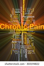 Background Concept Wordcloud Illustration Of Chronic Pain Glowing Light