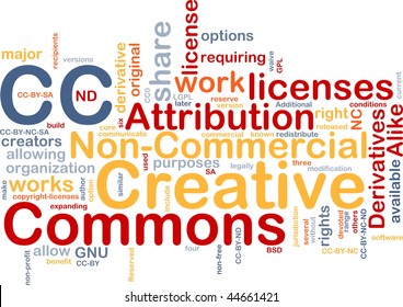 Background Concept Wordcloud Illustration Of Creative Commons License