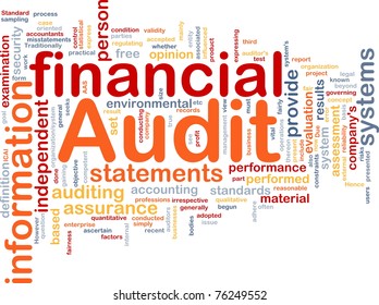 Background Concept Wordcloud Illustration Of Financial Audit