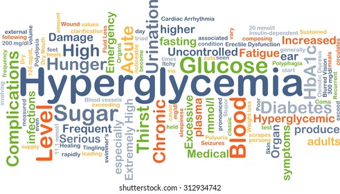 Background concept wordcloud illustration of hyperglycemia