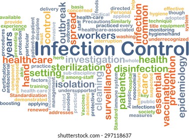 Background Concept Wordcloud Illustration Of Infection Control