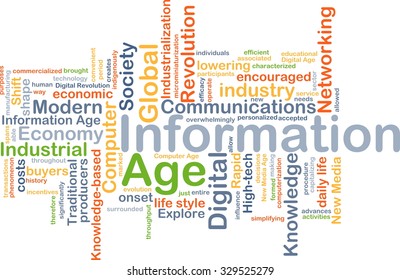 Background Concept Wordcloud Illustration Of Information Age