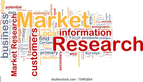 Background Concept Wordcloud Illustration Of Market Research