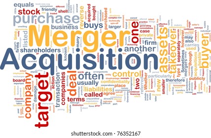 Background Concept Wordcloud Illustration Of Merger Acquisition