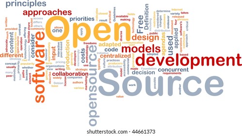 Background Concept Wordcloud Illustration Of Open Source License