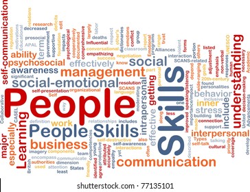 Background Concept Wordcloud Illustration Of People Skills