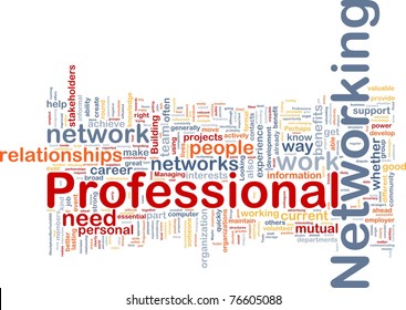 Background Concept Wordcloud Illustration Of Professional Networking