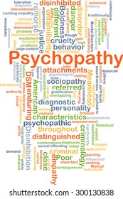 Background Concept Wordcloud Illustration Of Psychopathy