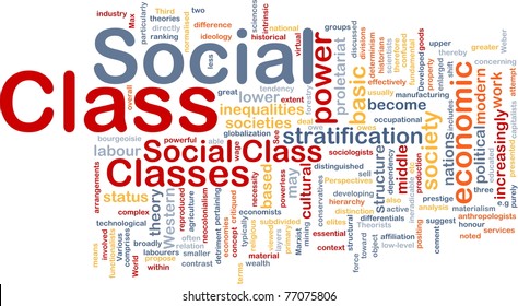 Background Concept Wordcloud Illustration Of Social Class