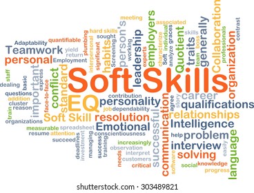 Background Concept Wordcloud Illustration Of Soft Skills