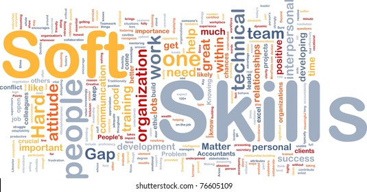 Background Concept Wordcloud Illustration Of Soft Skills