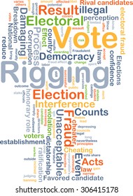 Background Concept Wordcloud Illustration Of Vote Rigging