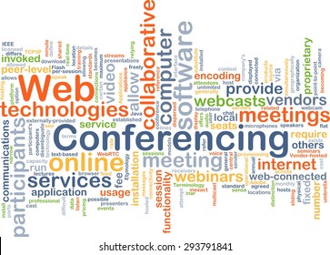 Background Concept Wordcloud Illustration Of Web Conferencing