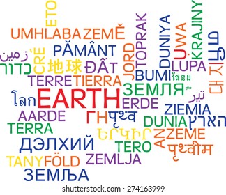 Background concept wordcloud multilanguage international many language illustration of earth