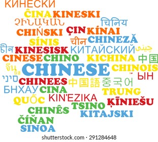 Background concept wordcloud multilanguage international many language illustration of Chinese
