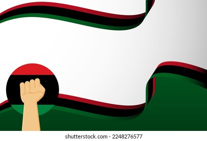 background design with african flag with space area