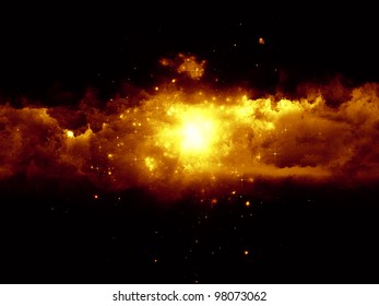 Background Design Of Clouds Of Fractal Foam And Abstract Lights On The Subject Of Art, Spirituality, Painting, Music , Visual Effects And Creative Technologies