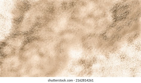 The Background Of Dust Or Sand Grains Moving In The Wind Decorates A Beige-brown Gradient Graphic.  For Wallpaper Banner Season Templates Products Beauty Ads Christmas Website Cosmetics