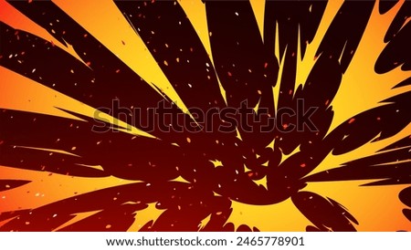 Background of the effect of flames flying from the bottom right_16:9