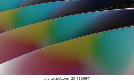 A background of an Elegant and Modern 3D Rendering image with a finite element method-like color plate on the rainbow-colored metal plate. High quality 3d illustration