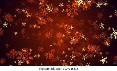 Background of falling snowflakes which can be useful for Christmas,Holidays and New Year designs and presentation.  seamlessly loop-able Background animation.