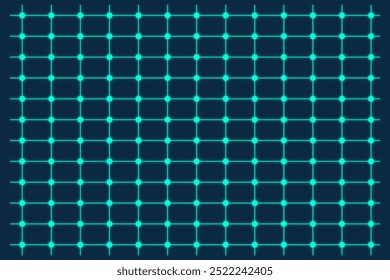 The background features a dark blue background with a grid pattern. The blue grid lines create a futuristic, tech-inspired texture. Digital background, neon grid pattern background.