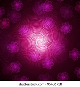 background of flowers in twirl