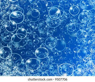 Background formed by bubbles
