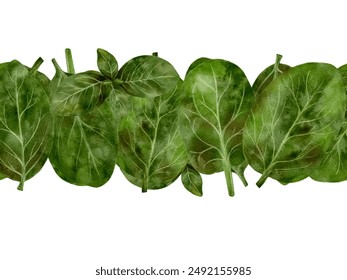 Background with fresh spinach leaves, suitable for botanical, culinary, and healthy lifestyle themes - Powered by Shutterstock