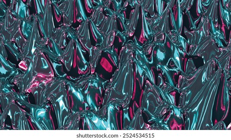 background of glass. seamless pattern with blue lines. Shiny blue silver bubbles float on the water smoothly. Abstract background	