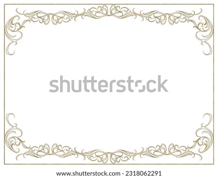 Background Gold Frame Border Decorative Elements, Certificate Background