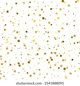 Background with Golden glitter, confetti. Gold polka dots, circles, round. Typographic design. Bright festive, festival pattern for party invites, wedding, cards, phone Wallpapers. Vector illustration - Powered by Shutterstock