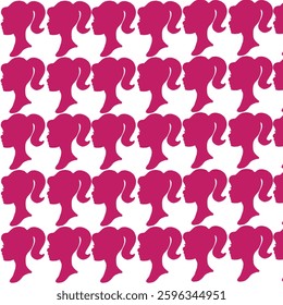 The Background has a playful and feminine aesthetic, largely due to the pink color and the iconic Barbie silhouette.