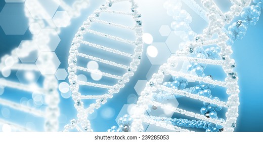 Background High Tech Image Of Dna Molecule