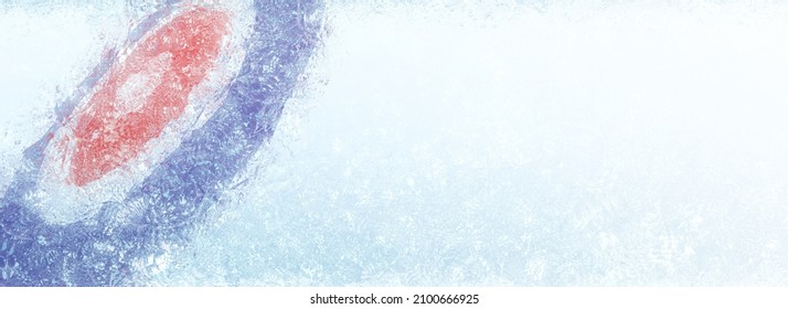 Background With Ice And Curling Illustration