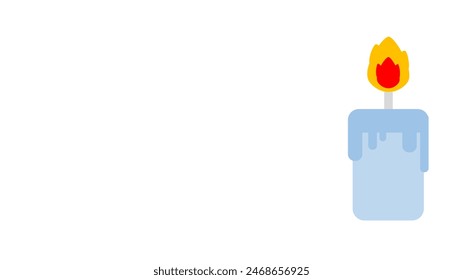 background illustration of a Blue lit candle  - Powered by Shutterstock