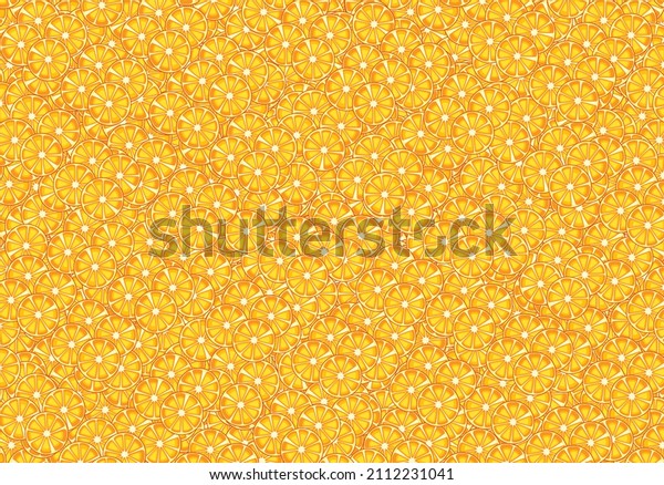 Background Illustration Full of oranges divided in\
half which look beautiful yellow-orange in color and also look\
delicious to\
eat.