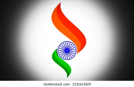 Background Illustration Indian Flag Tricolour Stock Illustration ...