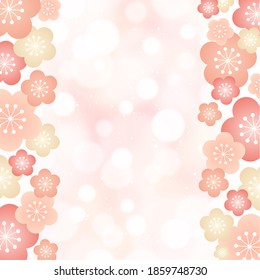 Background Illustration Material With The Image Of Plum Blossoms And Spring Haze