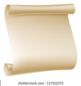 Background Illustration Of An Old Rolled Up Paper Scroll