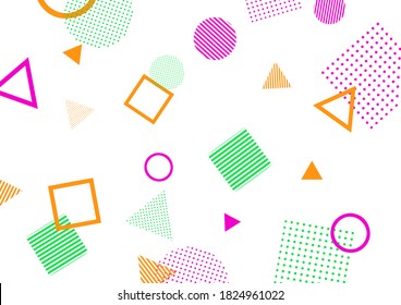 Background illustration of pop geometric pattern
