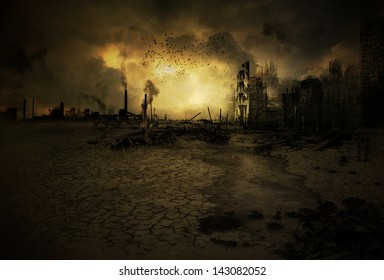 Background image with an apocalyptic scenario