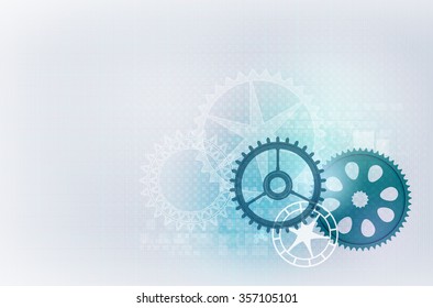 Abstract Technology Background Vector Illustration Gear Stock Vector ...