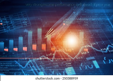 Background Image Financial Charts Graphs On Stock Illustration ...