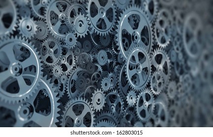 Background image with gears and cogwheels. Technologies and mechanism - Powered by Shutterstock