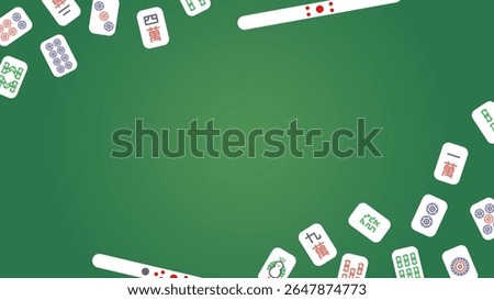 Background image of a mahjong table.