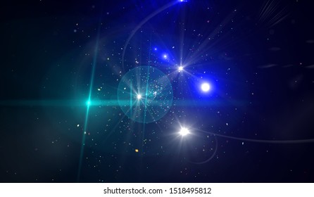 Background Image Multicolored Lights Rays Stars Stock Illustration ...