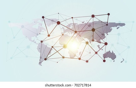 Background Image Social Connection Networking Concept Stock 