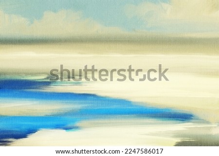 Background image with a stylized winter landscape. Hand-drawn illustration. 