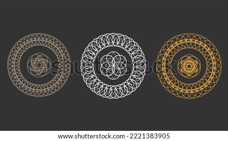 Background image with three radial shape